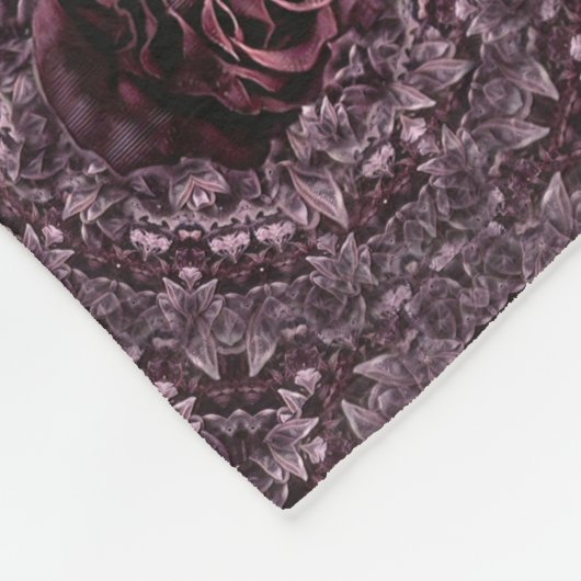Rose Mandala Fleecedecke (Ecke)