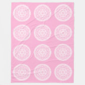 Rose Mandala Fleecedecke (Vorderseite)