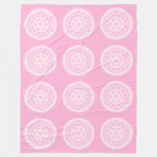 Rose Mandala Fleecedecke