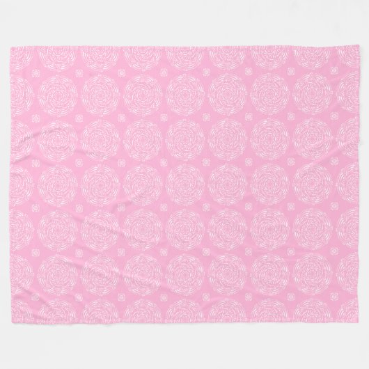 Rose Mandala Fleecedecke (Vorderseite (Horizontal))