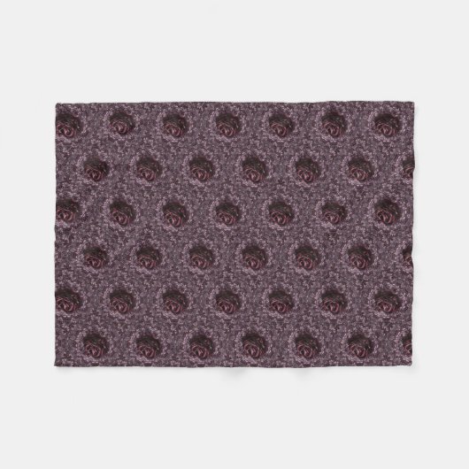 Rose Mandala Fleecedecke (Vorderseite (Horizontal))
