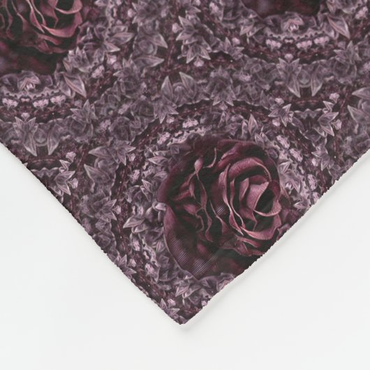 Rose Mandala Fleecedecke (Ecke)