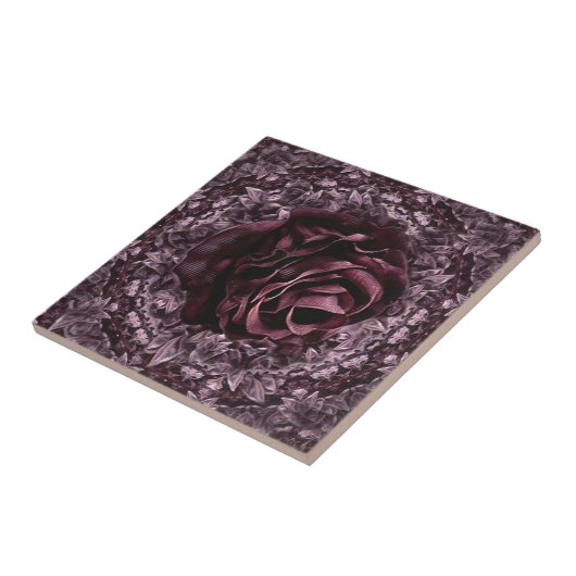 Rose Mandala Fliese (Seite)