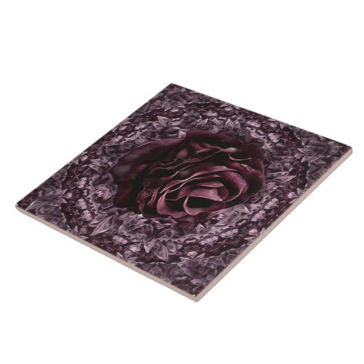 Rose Mandala Fliese (Seite)