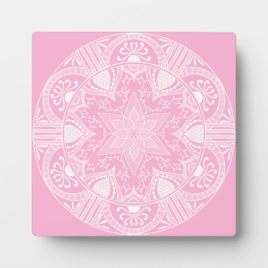 Rose Mandala Fotoplatte (Vorderseite)