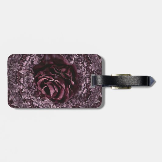 Rose Mandala Gepäckanhänger (Rückseite horizontal)