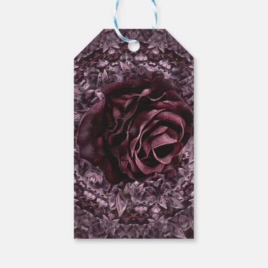 Rose Mandala Geschenkanhänger (Rückseite)