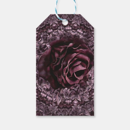 Rose Mandala Geschenkanhänger (Vorderseite)