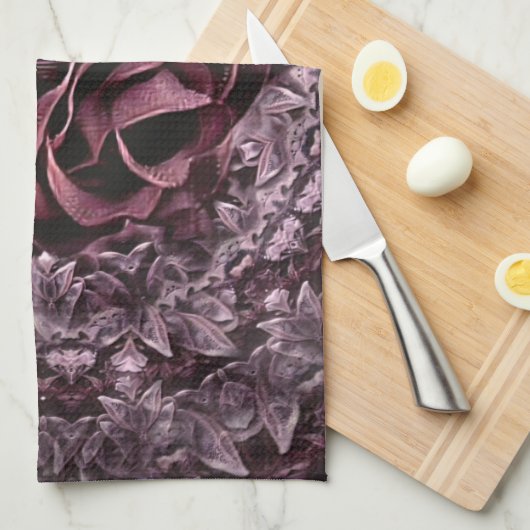 Rose Mandala Geschirrtuch (Viertel Falte)