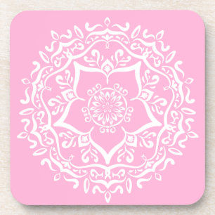 Rose Mandala Getränkeuntersetzer
