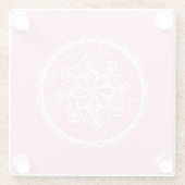 Rose Mandala Glasuntersetzer (Rückseite)