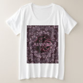 Rose Mandala Große Größe T-Shirt (Design vorne)