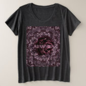 Rose Mandala Große Größe T-Shirt (Design vorne)
