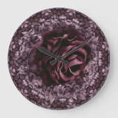 Rose Mandala Große Wanduhr (Vorderseite)