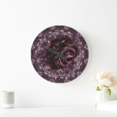 Rose Mandala Große Wanduhr (Zuhause)