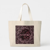Rose Mandala Jumbo Stoffbeutel (Rückseite)