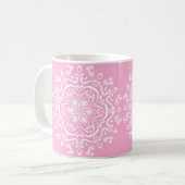 Rose Mandala Kaffeetasse (Vorderseite Links)