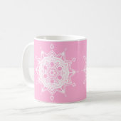 Rose Mandala Kaffeetasse (Vorderseite Links)