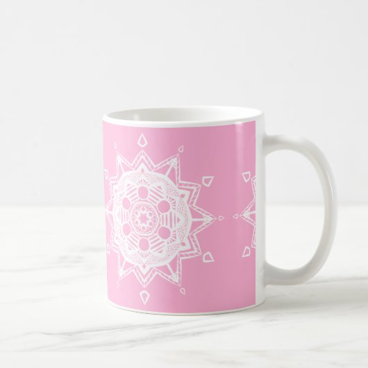Rose Mandala Kaffeetasse (Rechts)