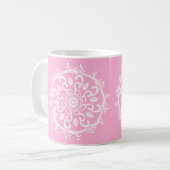 Rose Mandala Kaffeetasse (Vorderseite Links)