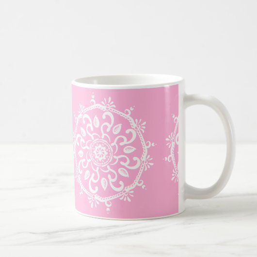 Rose Mandala Kaffeetasse (Rechts)