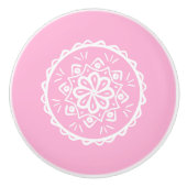 Rose Mandala Keramikknauf (Vorderseite)