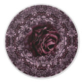Rose Mandala Keramikknauf (Vorderseite)