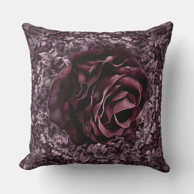 Rose Mandala Kissen (Vorderseite)