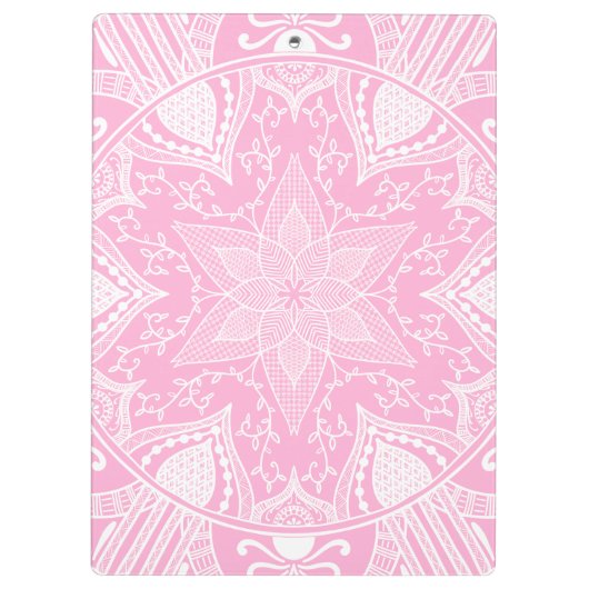 Rose Mandala Klemmbrett (Rückseite)