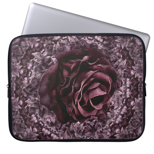 Rose Mandala Laptopschutzhülle (Vorderseite)