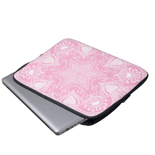 Rose Mandala Laptopschutzhülle (Vorne Knopf)