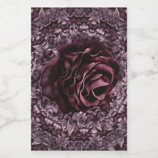 Rose Mandala Lebensmitteletikett (Einzelnes Label)