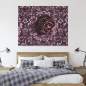Rose Mandala Leinwanddruck (Insitu (Schlafzimmer))
