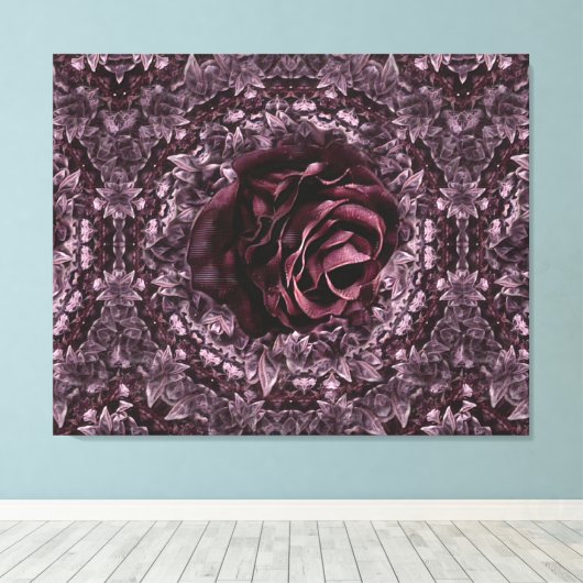 Rose Mandala Leinwanddruck (Insitu (Holzboden))