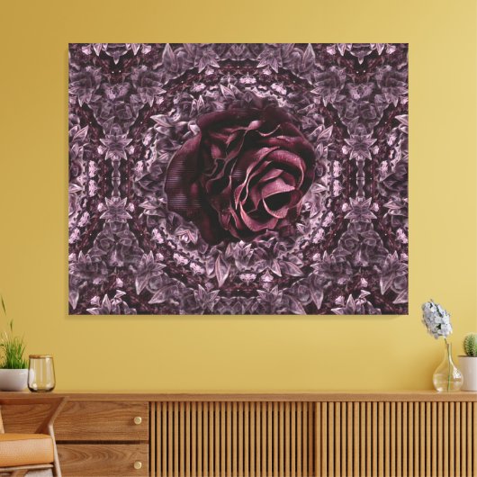 Rose Mandala Leinwanddruck (Insitu (Wohnzimmer))