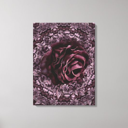 Rose Mandala Leinwanddruck (Vorderseite)