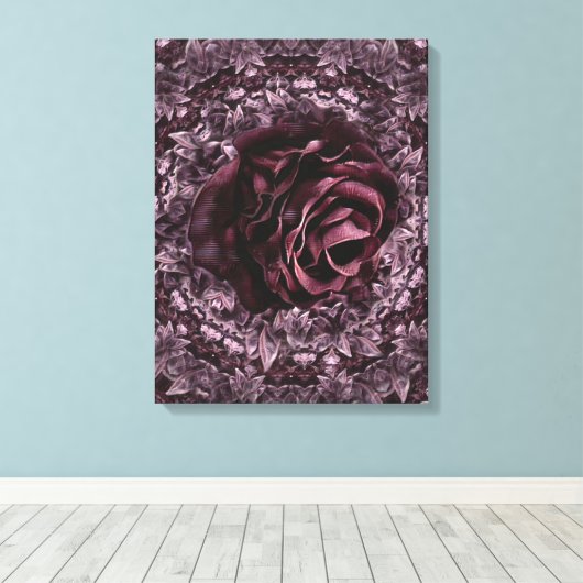 Rose Mandala Leinwanddruck (Insitu (Holzboden))