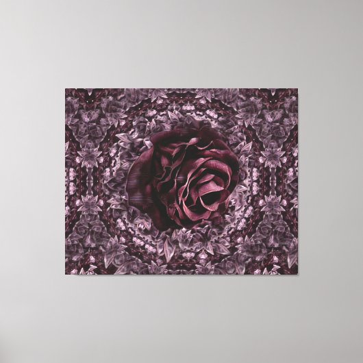 Rose Mandala Leinwanddruck (Vorderseite)