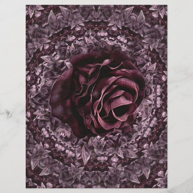 Rose Mandala Letterhead Briefbogen (Vorderseite)