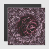 Rose Mandala Magneteinladung (Vorne/Hinten)
