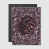 Rose Mandala Magneteinladung (Vorne/Hinten)