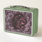 Rose Mandala Metall Brotdose (Rückseite)