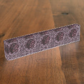 Rose Mandala Namensplakette (Seite)