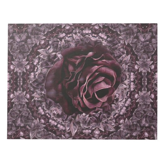 Rose Mandala Notizblock (Vorderseite)