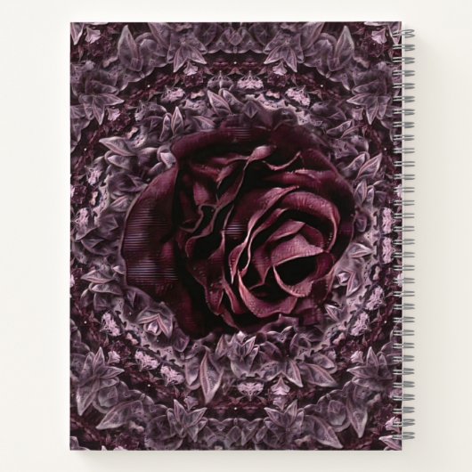 Rose Mandala Notizblock (Rückseite)