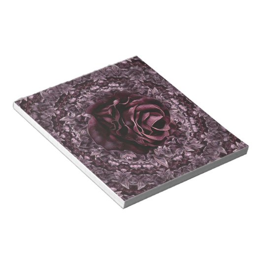 Rose Mandala Notizblock (angewinkelt)