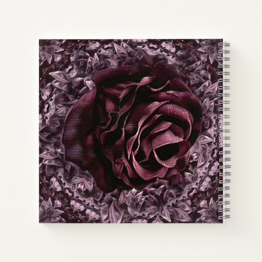 Rose Mandala Notizblock (Rückseite)