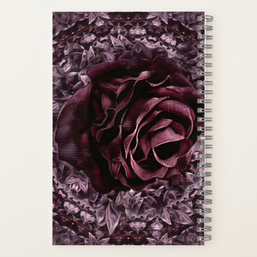 Rose Mandala  Notizblock (Rückseite)