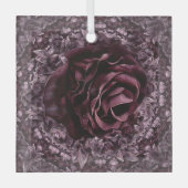 Rose Mandala Ornament Aus Glas (Vorderseite)