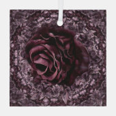 Rose Mandala Ornament Aus Glas (Rückseite)